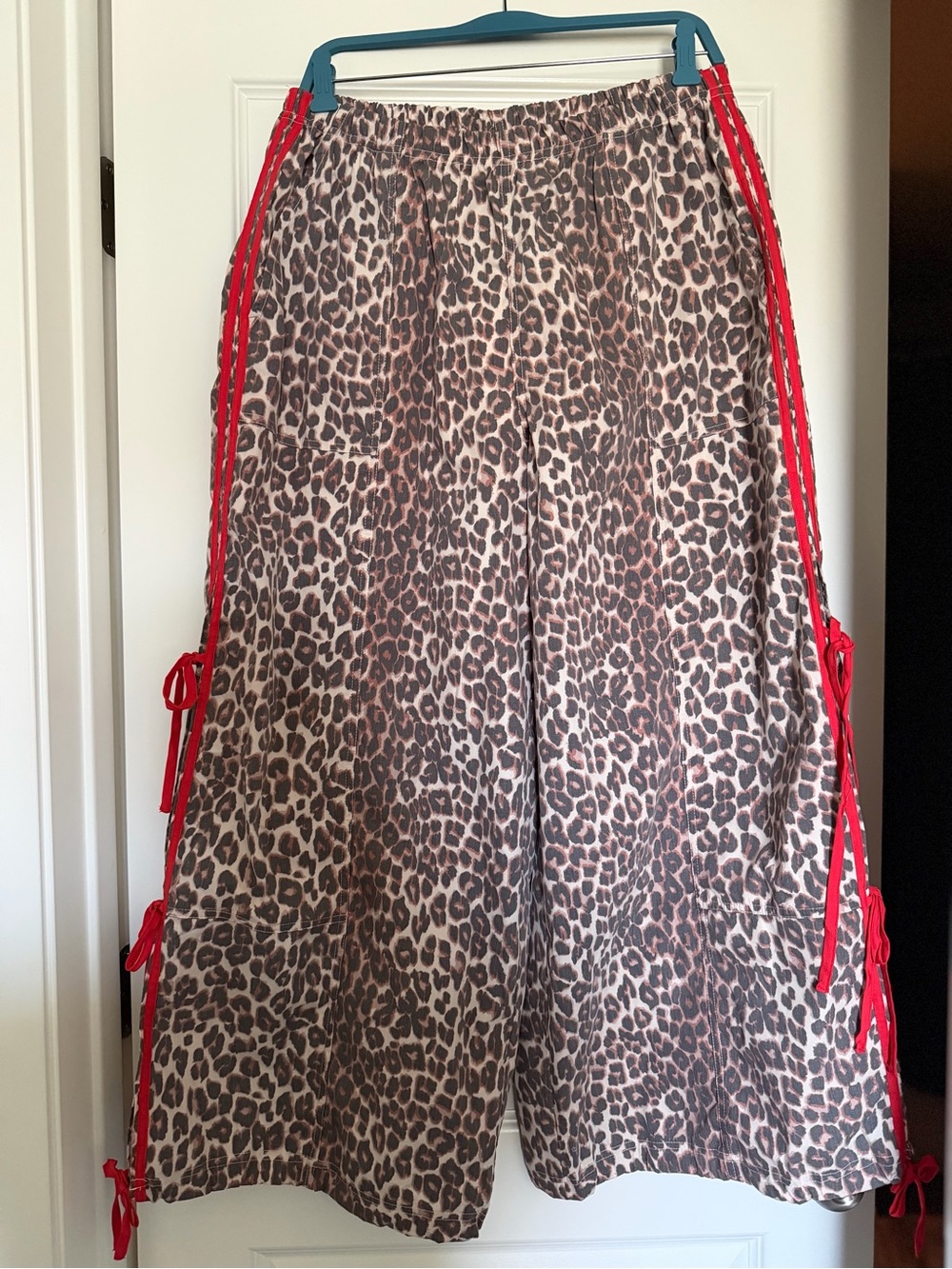 So-Me Brown and Cream Leopard-Print Pull-On Pants